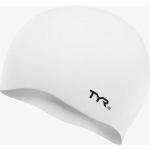 фото Шапочка для плавания tyr wrinkle free silicone cap, силикон, белый (lcs/100)