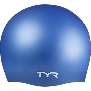 фото Шапочка для плавания tyr wrinkle free silicone cap, силикон, голубой (lcs/420)