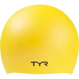 фото Шапочка для плавания tyr wrinkle free silicone cap, силикон, желтый (lcs/720)