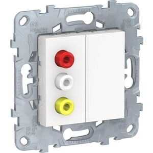 фото Розетка schneider electric 3xrca unica new nu543118