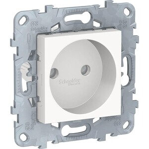 фото Розетка schneider electric unica new б/з со шторками 16a 250v nu503318