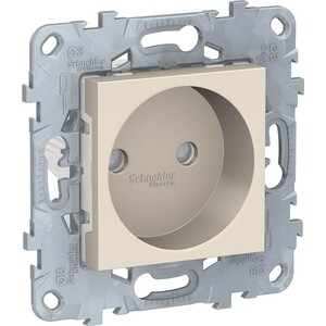 фото Розетка schneider electric unica new б/з со шторками 16a 250v nu503344