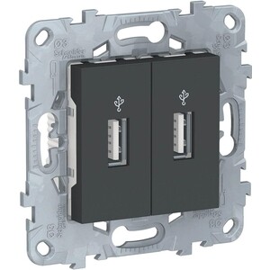 фото Розетка schneider electric компьютерная usbx2 unica new nu542754