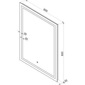 фото Зеркало alcora valencia led 60x80 (злп185)