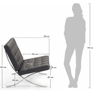 фото Кресло bradex barcelona chair коньячный