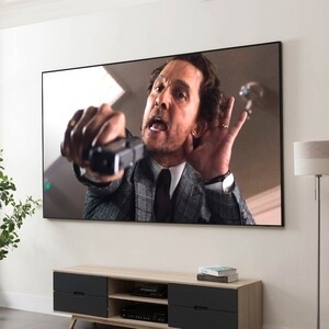 Экран для проектора S'OK Cinema SCPSFR-360x200G Pro 163'' 16:9 настенный, постоянного натяжения, Gray HCG, черный корпус