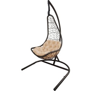 фото Подвесное кресло ecodesign бриз темно-коричневый, подушка бежевая пкр-003