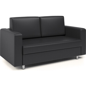 Диван офисный Шарм-Дизайн Бит с подушками чёрный диван офисный шарм дизайн бит экокожа коричневый