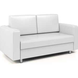 Диван офисный Шарм-Дизайн Бит с подушками белый диван кровать шарм дизайн опера 130 фиолетовая рогожка и париж