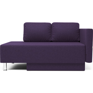 Кушетка Шарм-Дизайн Леон правый фиолетовая рогожка
