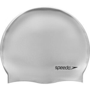 фото Шапочка для плавания speedo plain flat silicone cap арт. 8-709911181, серебристый, силикон