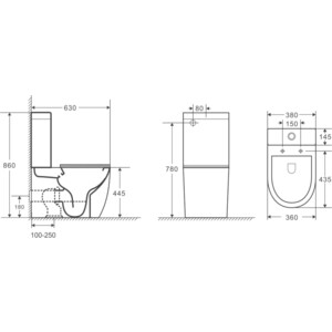 Унитаз-компакт безободковый Alcora Impresion с сиденьем микролифт (LT-2157A-R)