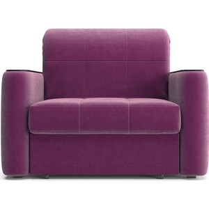 Кресло Агат Ницца НПБ 0.8 - Velutto 15 фиолетовый/накладка венге