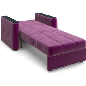 Кресло Агат Ницца НПБ 0.8 - Velutto 15 фиолетовый/накладка венге
