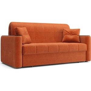 Диван Агат Ницца 1.8 - Velutto 27 оранжевый/накладка венге диван агат ницца нпб 1 4 velutto 27 оранжевый накладка венге
