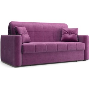 Диван Агат Ницца НПБ 1.2 - Velutto 15 фиолетовый/накладка венге диван агат ницца уголовой универсал нпб 1 4 velutto 15 фиолетовый накладка венге