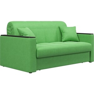 Диван Агат Неаполь 1.4 - Velutto 31 зеленый/накладка венге диван угловой мебелико венеция микровельвет зеленый правый