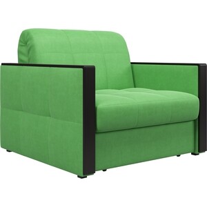 Кресло Агат Лион 0.8 - Velutto 31 зеленый/накладка венге кресло артмебель норден микровельвет зеленый