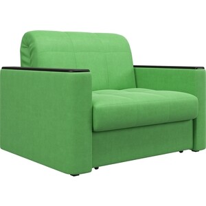 Кресло Агат Неаполь 0.8 - Velutto 31 зеленый/накладка венге кресло артмебель норден микровельвет зеленый