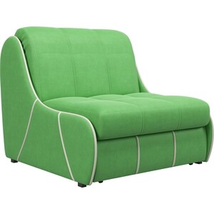 Кресло Агат Рио 0.8 - Velutto 31 зеленый/кант кожзам Есо 276 бежевый кресло артмебель норден микровельвет зеленый