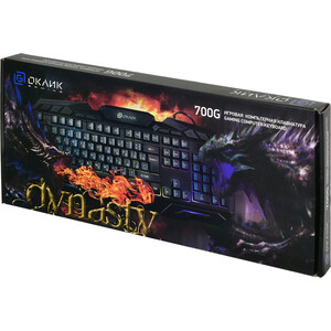 Клавиатура Oklick 700G Dynasty черный USB Multimedia for gamer LED - фото 5