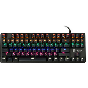Клавиатура Oklick 969G SHOTGUN механическая черный USB Multimedia for gamer LED беспроводная двухрежимная механическая клавиатура клавиатура с 19 клавишами anti ghosting