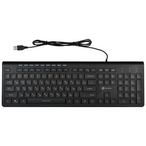 фото Клавиатура oklick 490ml черный usb slim multimedia led