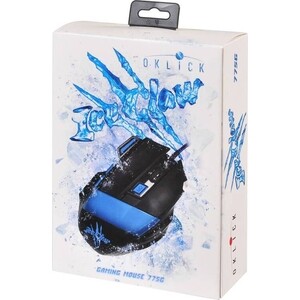 Мышь Oklick 775G Ice Claw черный/синий оптическая (2400dpi) USB (6but) 775G Ice Claw черный/синий оптическая (2400dpi) USB (6but) - фото 5
