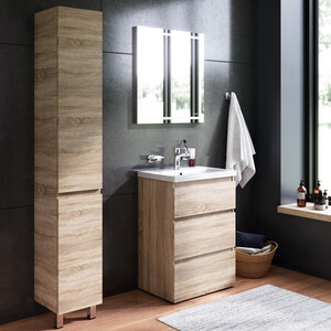 фото Мебель для ванной am.pm gem s 60 напольная с раковиной, зеркалом и аксессуарами (bk91gc)