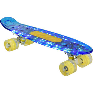 фото Скейт navigator пластик, со свет.эффектами, 56х15х11см, синий