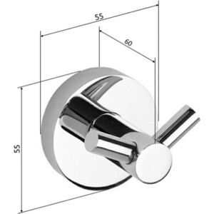 фото Крючок sapho x-round хром (xr202)