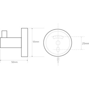 фото Крючок sapho x-round black черный (xb200)