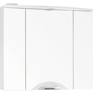 Зеркальный шкаф Style line Жасмин-2 Люкс 80 с подсветкой, белый (ЛС-000010036) зеркальный шкаф акватон стоун 80 грецкий орех с подсветкой 1a228302sxc80