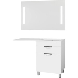 фото Мебель для ванной style line жасмин 60 (120r) с бельевой корзиной, под стиральную машину, белая