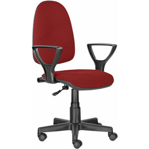 Кресло офисное Brabix Prestige Ergo MG-311 регулируемая эргономичная спинка, ткань красное С-16 (532424) кресло brabix prestige ergo mg0311 регулируемая эргономичная спинка ткань серая 531874