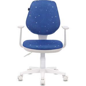 Кресло офисное Brabix Fancy MG-201W с подлокотниками, пластик белый с рисунком Cosmos (532408)