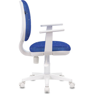 Кресло офисное Brabix Fancy MG-201W с подлокотниками, пластик белый с рисунком Cosmos (532408)