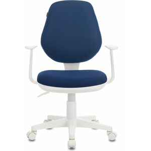 Кресло офисное Brabix Fancy MG-201W без подлокотников, пластик белый синее TW-10N (532413) tetchair стол fancy мдф hpl 120 160х85х75 см дуб трюфель белый