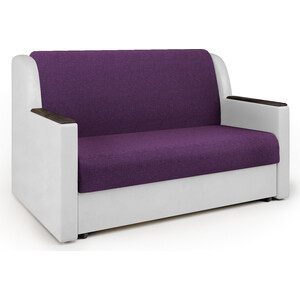 Диван-кровать Шарм-Дизайн Аккорд Д 160 фиолетовая рогожка и экокожа белая кровать двуспальная мебелико герда экокожа белая
