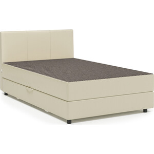 Кровать Шарм-Дизайн Классика 100 Корфу коричневый и экокожа беж