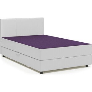 Кровать Шарм-Дизайн Классика 100 фиолетовая рогожка и белая экокожа кровать мебелико далия микровельвет фиолетовый