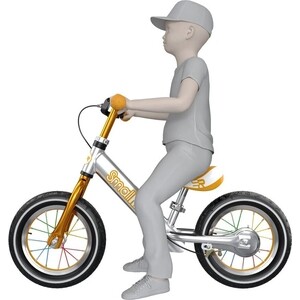 фото Беговел small rider foot racer 3 air (серебро-бронзовый)