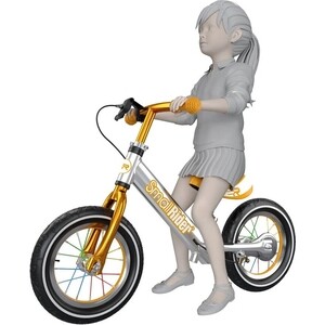 фото Беговел small rider foot racer 3 air (серебро-бронзовый)