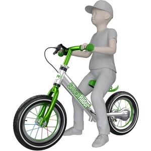 фото Беговел small rider foot racer 3 air (серебро-зеленый)