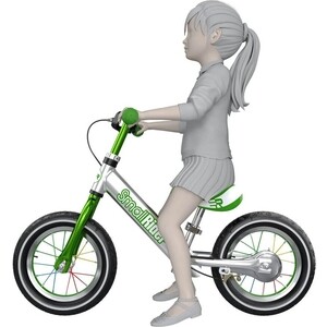 фото Беговел small rider foot racer 3 air (серебро-зеленый)