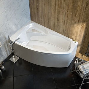 Акриловая ванна BAS Камея 150х90 левая, с каркасом, фронтальная панель (В 00117, Э 00117)
