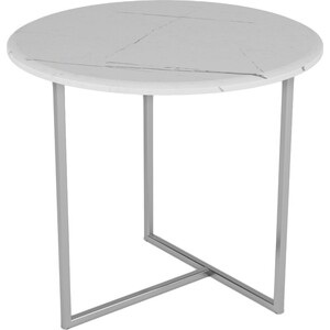 Стол журнальный Мебелик Альбано белый мрамор стол журнальный мебелик маджоре серый мрамор