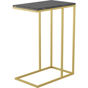 Стол журнальный Мебелик Агами Голд черный мрамор стол приставной агами голд 500 × 310 × 705 мм чёрный мрамор
