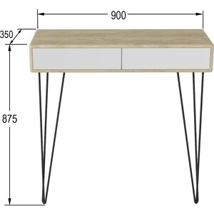 фото Стол-консоль калифорния мебель телфорд дуб сонома/белый