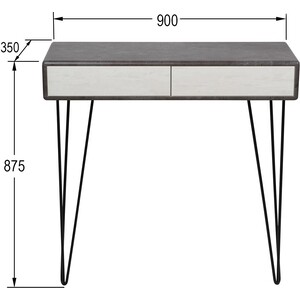 фото Стол-консоль калифорния мебель телфорд серый/белый бетон